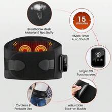 Wireless Heating Massage Pad, Wearable Waist Massager With 3 Heating Levels And 3 Vibration Modes, One-Button Operation For Easy Switching, USB Rechargeable Portable Wireless Design, 2000mAh Battery Capacity - Multicolor - View 6