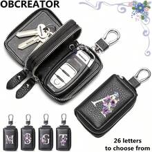White Flowerdouble-Layerkeybagwithincreased Capacity,Men's PUconvenientkeystorage Bag,Keychain,Suitableforkeystorageandorganization,An Interestinggift - Multicolor - View 3