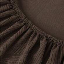 Leaf Stripe Elastic Couch Covers For Sectional, Washable Jacquard Fabric, Geometric Pattern Design, Easy Installation, Suitable For Home Decor, Suitable For 1-4 Person Seating Sofas In The Living Room For Protection - Coffee Brown - View 11