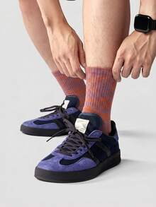 1/5/10 Pairs Ins Retro Colorblock Striped Socks, Outdoor Mountain Print Zebra Pattern Mid-Calf Socks, Unisex Versatile Happy Crazy Socks - Multicolor - View 6
