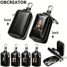 Double Layered Enlarged Capacity26 Letter Key Bag Men's PUkeystorage Bag Keychain Keychain,A Gift Full Of Love,Fun Gift,Men's Gift,Gift For Loved Ones - Multicolor - View 3