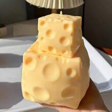 5-7cm Realistic Oversized Cheese Squeeze Stress Relief Toy, Slow Rebound Creative Tofu Ball Handheld Stress Ball, Funny Prank Gift For Adults, Perfect Birthday Or Holiday Gift - Multicolor - View 2