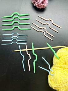 10 Sets Total 30pcs V-Shaped Cable Needles, Each Set Contains 3 Different Sizes Of Knitting Needles, Temporarily Fix Loops During Knitting, Create Cable Texture, Suitable For Sweater, Scarf Knitting, Home Yarn DIY Knitting Accessories - V-shaped Crochet Hook 3-piece Set - View 7