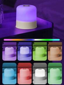 Bedside Touch Night Light, Eye-Caring Anti-Blue Light LED, RGB Multi-Color With Remote Control, 3-In-1 White, USB-C Powered & Rechargeable, Aesthetic Room Decor, Home Accent Lighting, Dreamy Festival Ambient Lamp, Ideal Holiday Gift - Touch Night Light - View 6