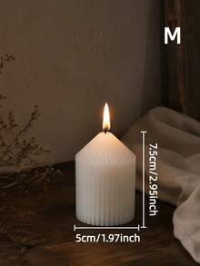 1pc Vintage White Textured Pointed Aromatherapy Candle, 1.97 Inch Diameter (S-4XL Size), Suitable For Home Decor, Photography Props, Desktop Ornament, Gift Idea, Women's Gift, Halloween Decoration - Multiple Styles - View 13