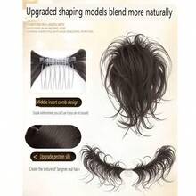 Self-Wrapable Sculptable High Crown Ponytail Hair Extension For Women, Volumizing Invisible Clip-In Hairpiece - Dark Brown - View 6