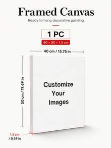 1pc Personalized Photo Collage Canvas Poster, Family Photo Collage, Customizable Image, Canvas, Decoration, Couple Gift, Parents Gift - Multicolor - View 13