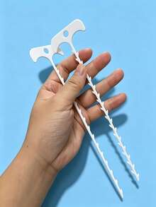 Drain Pipe Clog Cleaning Tool, 20cm Plastic Drain Pipe Unclogging Hook, Suitable For Bathroom, Kitchen, Shower Drain Pipe Unclogging And Cleaning - Multicolor - View 5
