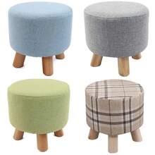 Small Wooden Footstool Footrest Pouffe Foot Stool Padded Ottoman Seat Bench B - UK-l277604 - View 4