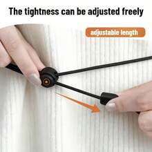1Pc/2/4Pcs Adjustable Drawstring Waist Clip, Invisible Hem Tightener, Sweatshirt Shortener, Hoodie And Sweatshirt Waistband - Multicolor - View 10