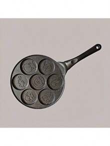 7-Hole Non-Stick Pancake Pan With Waffle Mold - Heavy-Duty Aluminum Alloy, Non-Stick Surface, Even Heat Distribution, Suitable For Pancakes, Waffles, Brownies, Crepes - View 15