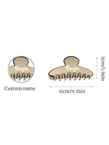 1pc Personalized Elegant Women's Vintage Acetate Hair Comb, Faux Pearl Name Design, Unique Hair Accessory, Suitable For Women, Perfect Gift For Her - Multicolor - View 7