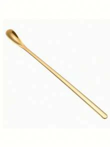 1pc Long Handle Bar Spoon, Gold Cocktail Stirring Spoon - View 4