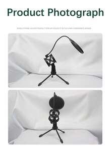 Desktop Tripod Microphone Stand With Pop Filter Flexible Hose, Adjustable Angle, Portable Microphone Holder For Live Streaming, Recording, Karaoke - one-size - View 6