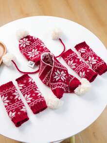 1PC Pet Accessory Small Dog Puppy Cat Cute Versatile Windproof Warm Christmas 3 Pieces Set - Edelweiss Christmas 3 Pieces Set - Edelweiss - Multicolor - View 10