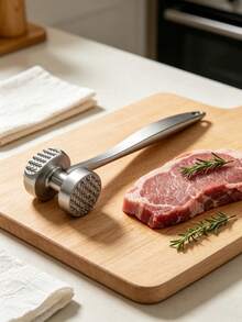 Aluminum Alloy Double‑Sided Meat Tenderizer. Concave‑Convex Dual‑Sided Design For Tenderizing Meat. Labor‑Saving Long Handle With Hanging Hole, Sturdy & Durable, Easy To Clean, Ideal Helper For Kitchen Meat Marinating. - Multiple Specifications - View 4