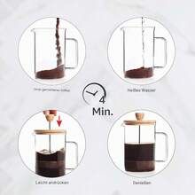Manual Coffee Press, Practical Coffee Brewing Tool For Household Coffee Preparation - Orange - View 2