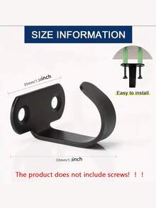 Stainless Steel Hooks, Heavy Duty Over-The-Door Hooks, Wall-Mounted Coat Hooks, Suitable For Wardrobe, Cabinet, Closet, Entryway, Kitchen, Space-Saving Home Storage Hooks, Rust-Resistant Sturdy Metal Multi-Function Household Storage Supplies - Black - View 5