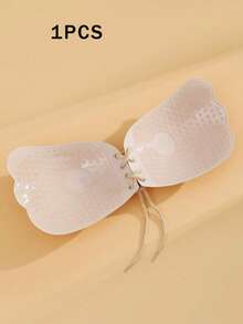 1/2pcs Black Skin-Tone Dual-Color Wing-Shaped Drawstring Self-Adhesive Bra, Minimalist Invisible Nylon Fabric, Wing-Shaped Cups With Adjustable Drawstring Ties, Honeycomb Adhesive Points With Center Glue-Free Protection, Shaping Body Lines, Suitable For Wedding Dress, Evening Gown, Backless Outfits, Weddings, Parties, Commuting, Vacation - Drawstring - View 11