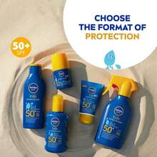 Nivea [Sun] Kids Prot&Care Crm Spf50+ (200ml) - Sun Lotion - View 2