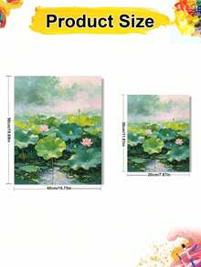 DIY Lotus Flower Digital Oil Painting, Relaxing Handmade Art Gift, Suitable For Adult Beginners Canvas Oil Painting, Home Decor Wall Art, Acrylic Paint Holiday Gift - Sets - View 10