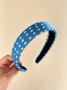 1pc Women Polka Dot Padded Headband, Vintage Colorful Wide Hair Hoop, Fashion Daily Hair Accessory For Party Dating - Multicolor - View 13