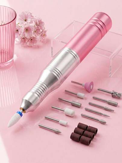 Portable Electric Nail File, Compact Design, Suitable For All Nail Care, Nail Polishing, Shaping And Gel Removal, Suitable For Beginners Home Use, Professional Nail And Foot Care Set, Rechargeable Foot Care Tool, Suitable For Home Use