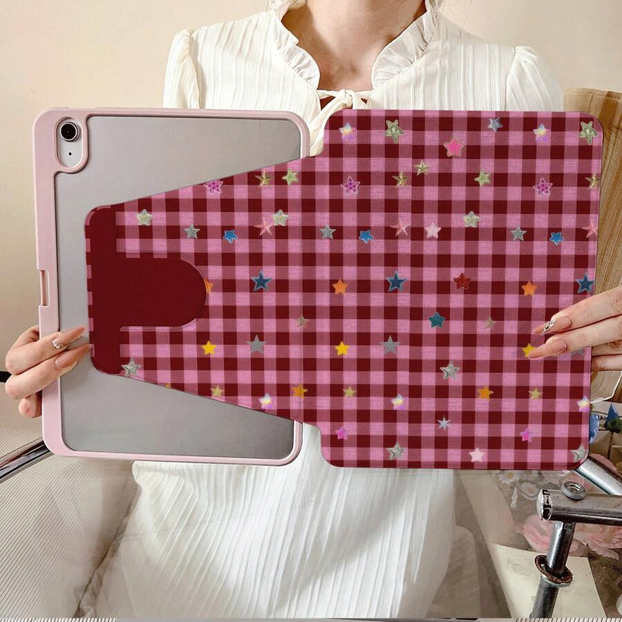1pc 360 Degree Rotating Tablet Protective Case, Compatible With IPad 10th Gen 10.9 Inch 2022 Smart Case/Air 13(M3 2025)/Air 11(M3 2025)/11(A16 2025), Compatible With Oppo Pad, Compatible With Huawei Matepad, Compatible With Vivo Pad, Compatible With Honor Pad, Compatible With Xiaoxin Pad