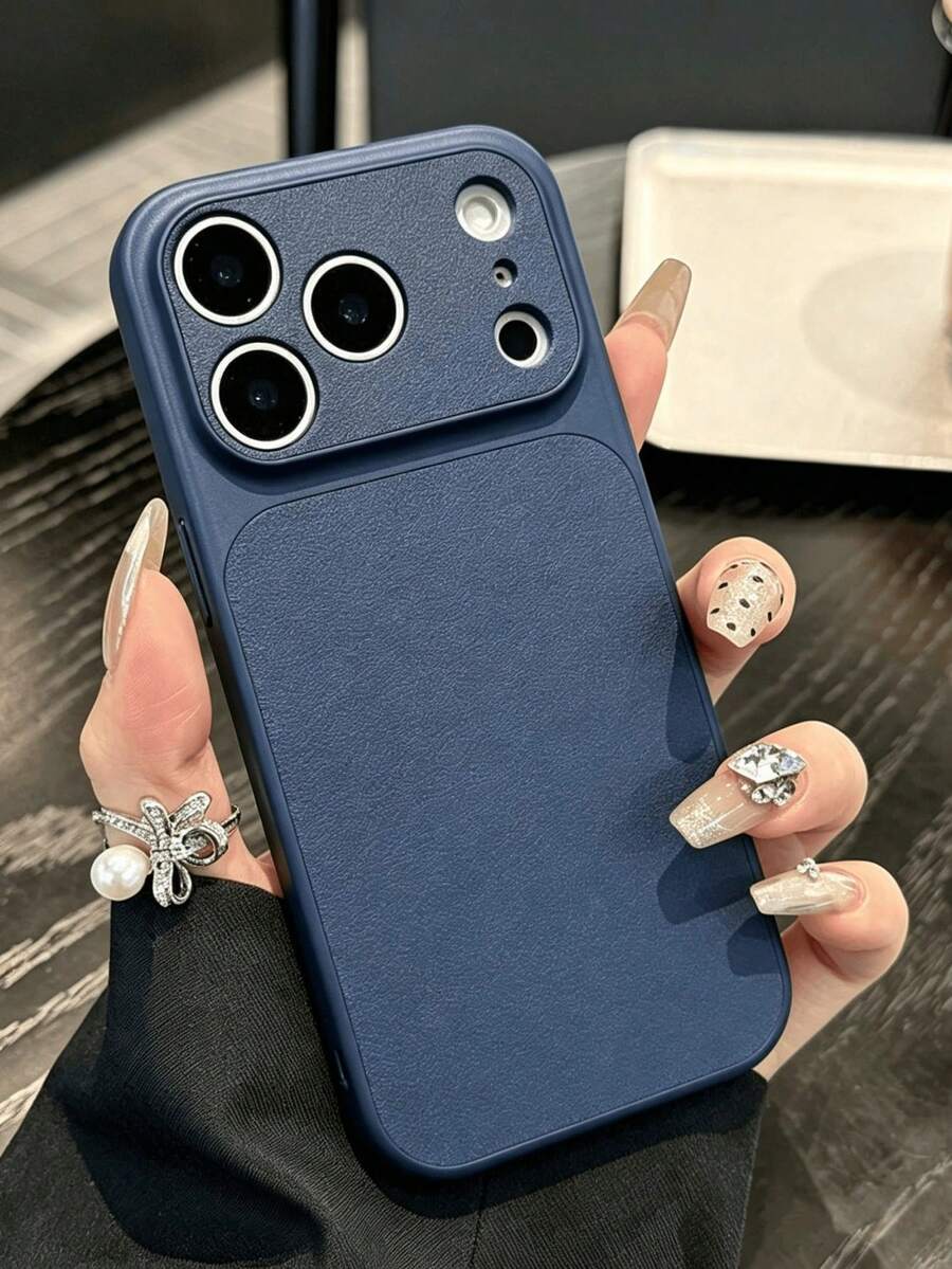 Luxury PU Leather Phone Case Compatible With 17 Pro Max 15/14/13/17/12/11 Shockproof Protective Cover Gift Suitable - Blue - View 1