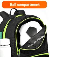 Football Backpack Set Unisex With Shoe Compartment 30L Large Capacity Lightweight Breathable Boys Girls Volleyball Sports Gear Bag Suitable For Basketball Bag Travel School Gym - Multicolor - View 5
