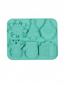 1pc Creative Reindeer Christmas Shaped Chocolate Silicone Mold Jelly Pudding Baking Dessert Cake Decoration Mold - Multicolor - View 17