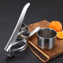 Stainless Steel Potato Masher/Presser - Potato Masher, Potato Press, Lemon Juicer And Vegetable Crusher, With Non-Slip Handle - Manual Kitchen Tool To Easily Mash And Prepare Rice, Fruit And Vegetables - Potato Masher - View 3