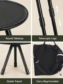 Portable Folding Table Outdoor Camping Table Adjustable Telescopic Camping Table Easy To Fold And Carry Suitable For Fishing Camping Picnic And Home Use Camping Essentials - Multicolor - View 7