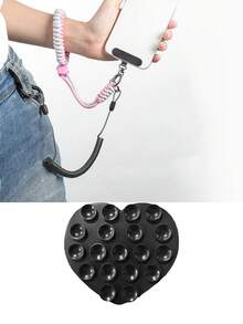 European Style Anti-Loss Phone Lanyard, Detachable Anti-Theft Spring Coil Rope + Adjustable Wrist Strap With Patch Pad, Heavy Duty Safety Phone Lanyard, Outdoor Travel Anti-Drop Phone Accessory - Multicolor - View 10