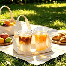 1/10/20/30/40/50/100pcs Clear Cups With Direct Drinking Lids, Transparent Design, Suitable For Coffee, Smoothies, Soda, Party Drinks, Bubble Tea And Iced Drinks, Party Beverage Clear Cups, Lid Function - Clear - View 9
