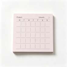 Aesthetic Minimalist Planner Notebook, Habit Water Tracking, Book & Movie Record, Shopping List Memo, Self-Management Sticky Notes - A - View 4