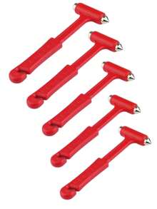 1pc/2pcs/3pcs/4pcs Car Safety Hammer, Car Window Glass Breaker, Seatbelt Cutter, Car Emergency Escape Hammer, Windshield Glass Breaker, 2 Colors Randomly Shipped - Red - View 17