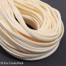 10pcs/Pack 2.5mm Korean Suede Square Cord 37.4 Inch/Pc Suitable For DIY Necklace Jewelry Making Colorful String Rope Gift Packaging Cord - 10 Pcs Cords/Pack - View 12