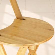 Stool Durable Portable Design Bamboo Folding Bar With Back Support Footrest, Ideal For Home, Kitchen, Patio Or Balcony Use - Variant - View 7