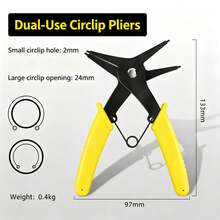 1pc 2-In-1 Multifunctional Spring Clamp Pliers, Tools For Men, Men's Gifts, Suitable For Car And Engine Repair, Spring Installation And Removal Tool - Multiple Styles - View 3