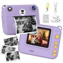 Instant Camera For Kids,Includes Three Rolls Of Printing Paper, USB Charger, And Features For Digital Photography, Video Recording, And Delayed Printing, Perfect For Thanksgiving, Christmas, And New Year Gifts. - Multicolor - View 8