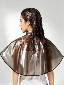1pc Professional Waterproof Hair Dyeing Cape, Essential Hairdressing Tool For Salon And Home Haircuts - Multicolor - View 8