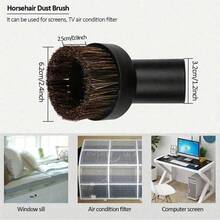 SOKANY Vacuum Cleaner Accessory Set (6pcs), Includes 32/35 Adapter + Flat Nozzle + 2-In-1 Nozzle + Sofa Nozzle + Horseshoe Round Brush + PP Square Brush. Suitable For Multiple Vacuum Cleaners. Essential Home Cleaning Accessories. - View 6