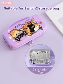 Ayotu Suitable For 2025 New Switch 2 Cartoon Black Cat Theme Game Console Shell And Accessories, Set Includes Protective Case, Storage Bag, Joy-Con Controller Protective Cover And Other Various Style Accessories, Ideal Choice For Back To School Gift. - View 14