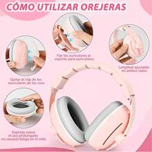 Orejeras Antiruido para Niños,Orejeras Contra Ruido para Bebe, Protector Profesional Auditivo de Longitud Ajustable,Audifonos Antiruido Bebe con Bolsa de Transporte - Rosa - Ver 5