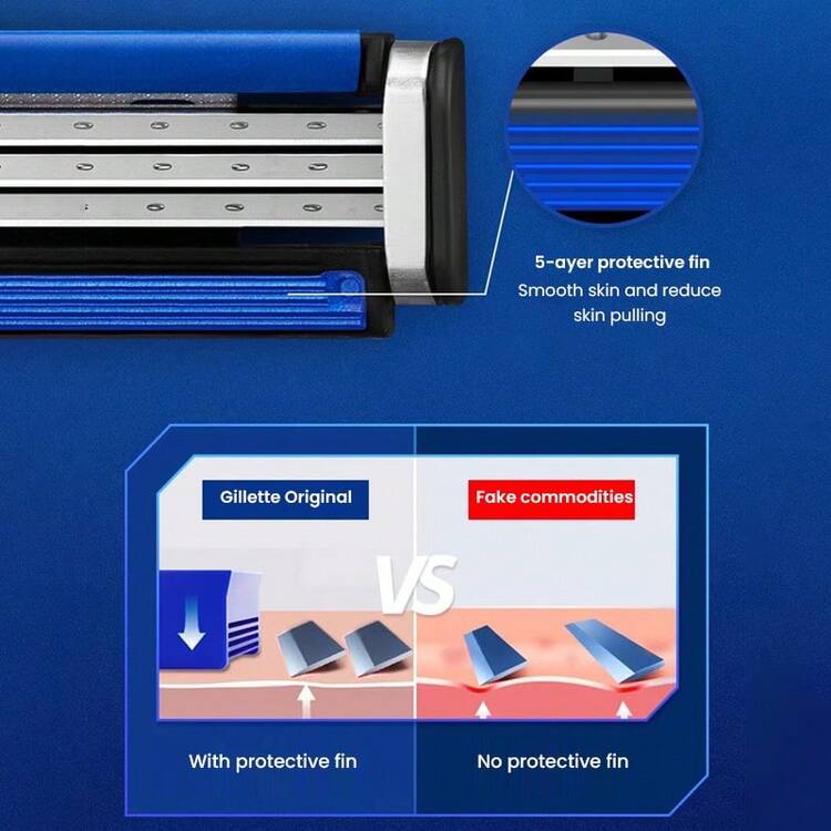 GILLETTE 吉列 Vector 3 男士高級刮鬍刀，1 把刮鬍刀，6 個替換刀片，附潤滑條，更舒適刮鬍體驗 - 彩色 - 查看 5