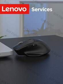 Lenovo Mouse Nirkabel, Mouse Isi Ulang Mode Ganda, Koneksi 2.4G/BT, Mouse Gaming Ergonomis, Bahan Ramah Kulit, Genggaman Nyaman, Serbaguna untuk Kantor, Rumah, Gaming, Kompatibel dengan Berbagai Perangkat, Daya Tahan Baterai Lama - Hitam - View 9