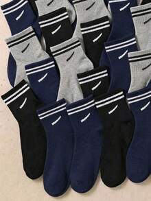 10/20 Pairs Comfortable Kids Crew Socks, Fall Winter All-Season Wear, Halloween Christmas Socks, Applicable For Various Sports, School Daily Outfits - Multicolor - View 4