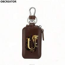 Men's Car Key Bag,Key Protection Cover,Zero Wallet, Metal Hook And,Walletzipper,Retrobagsuitableforcarremote Control,Key Storage Bag,Gift To Boyfriend - Multicolor - View 15