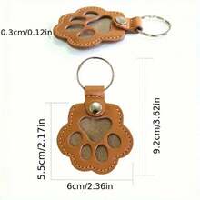 10pcs Pet Hair Memorial Keychain - Cute Paw Print Design, With Storage Space For Dog/Cat Hair, Pet Owner Keepsake, Unique Gift Idea - View 7